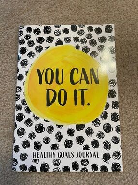 You Can Do It Healthy Goals Journal - Yellow & Black Cover